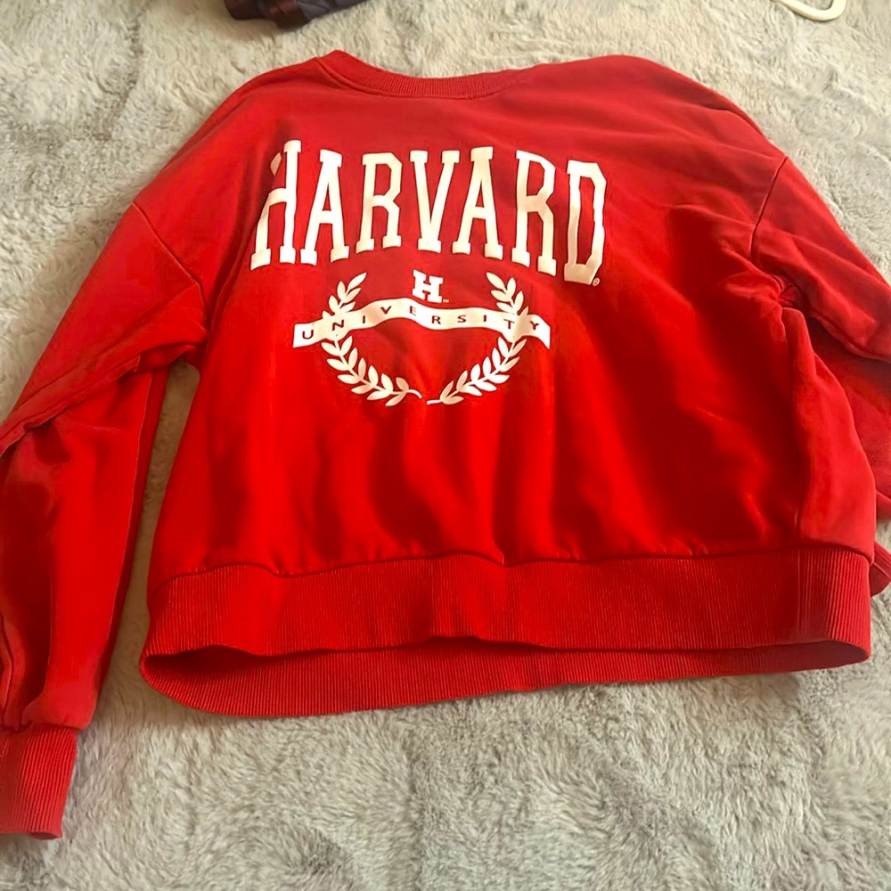 h&m harvard regular length crewneck